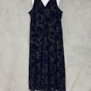 Y2K Dress Sz S/M Velvet Burnout Midi Dark Fairy Witchy Whimsigoth Goth Sexy